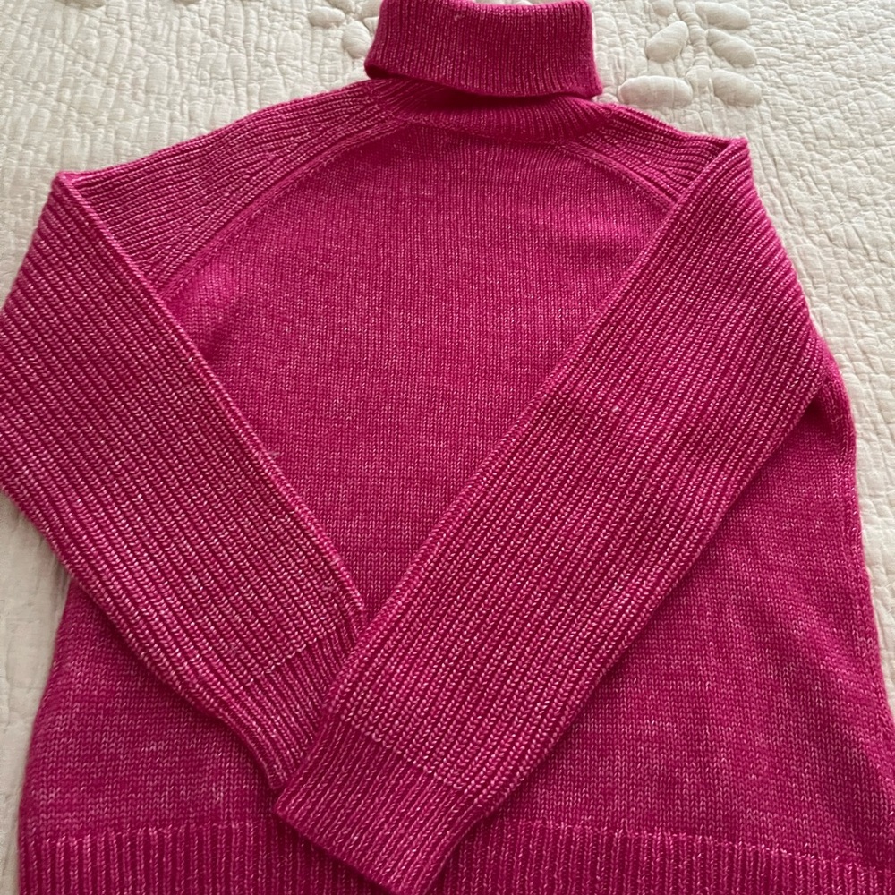 Women's Pink Turtleneck Sweater NWT Vineyard Vinessizexl